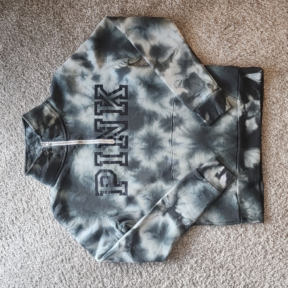 ~PINK~ Tie Dye Zip-Up Pullover